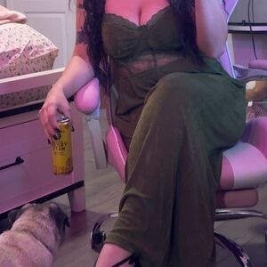 Green Jumpsuit with Lace mid section